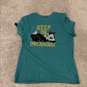 Warner Bros. Teal Crewneck with Looney Tunes Tag Print